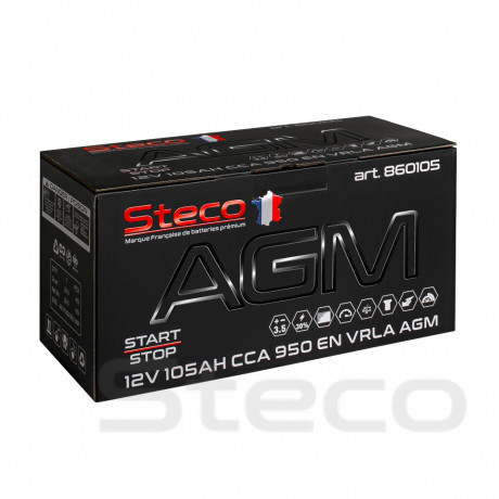 Аккумулятор STECO AGM 105R+