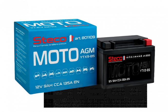 Аккумулятор MOTO AGM 180A 9Ah R+