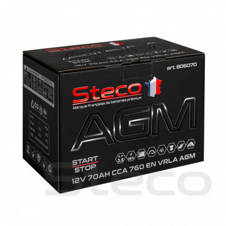 Аккумулятор STECO AGM 70R+